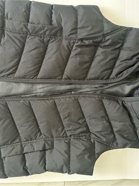 Land’s End Black Quilted Puffer Vest - Zip Front